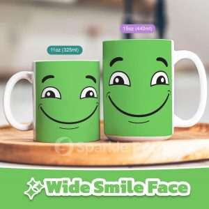 Wide Smile Facial Expression Mug - Sparkle Pod