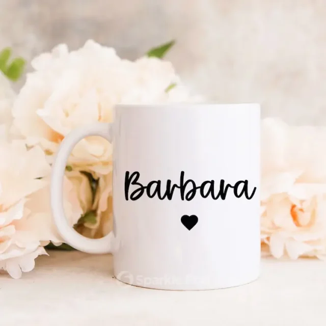 Personalised Name With Heart Mug - Sparkle Pod