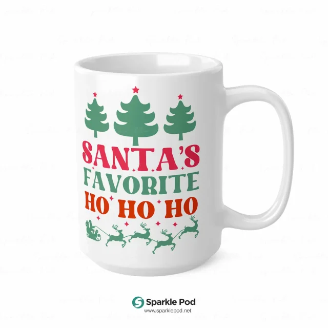 Santa's Favourite Coffee Mug 15oz 2 Sparkle Pod