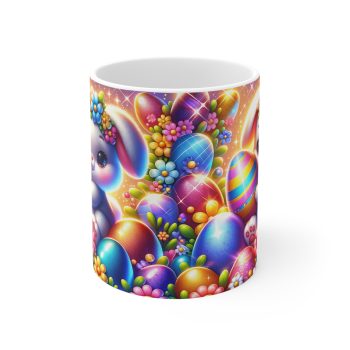 Colourful Bunny With Easter Eggs Gift Mug