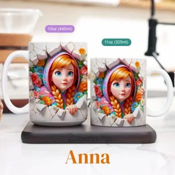 Anna 3D Cartoon Character Mug