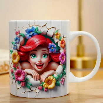 Ariel 3D Cartoon Character Mug