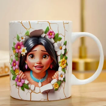 Jasmine 3D Cartoon Character Mug