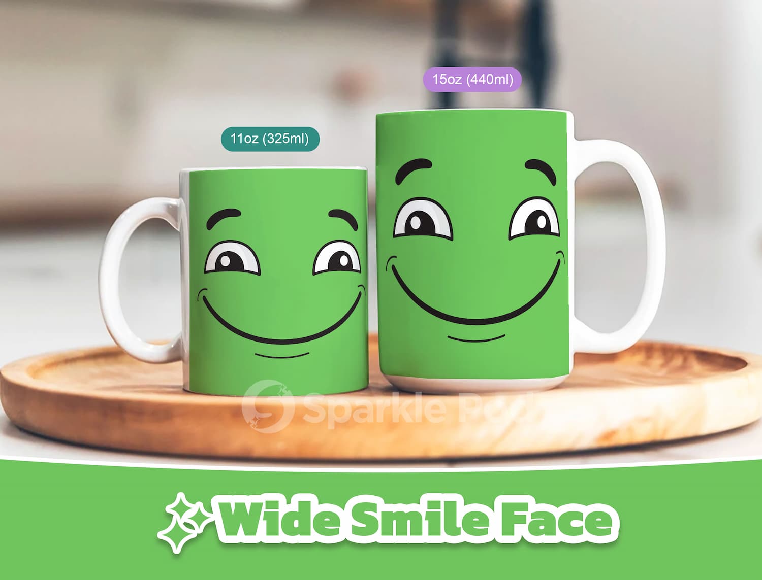 Wide Smile Facial Expression Mug