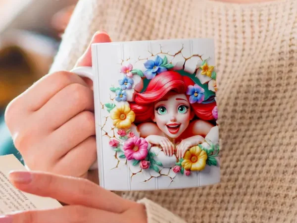 15oz Ariel 3D Cartoon Character