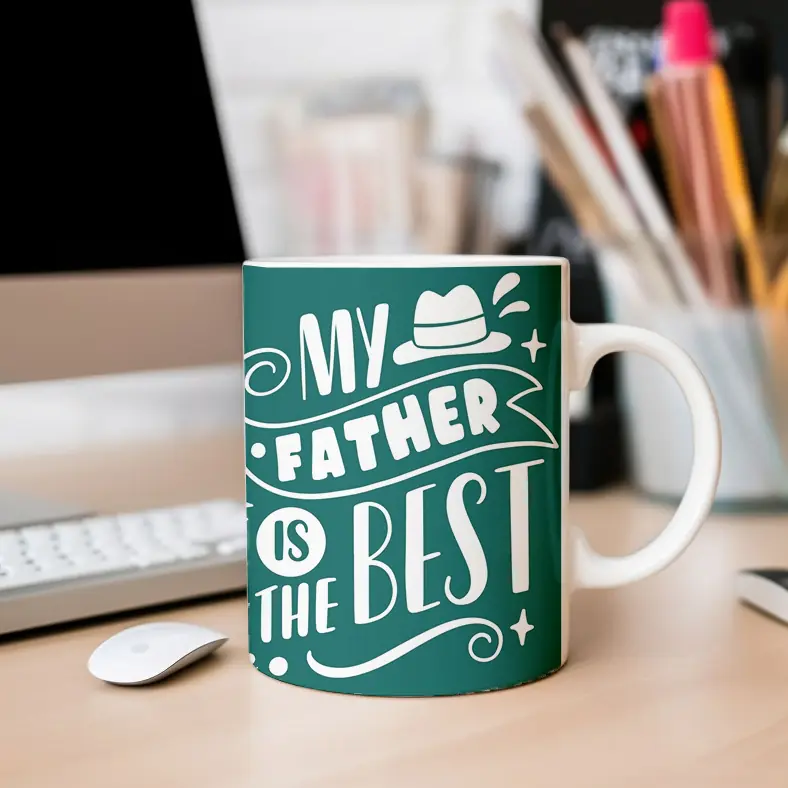 "Best Father" - Monochrome Lettering