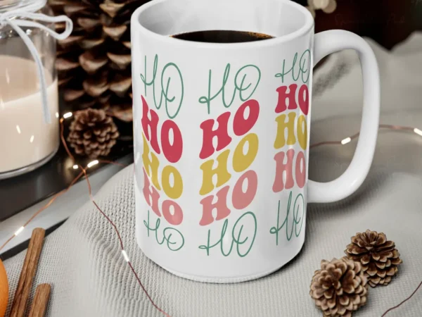 Ho Ho Ho Christmas Mug 15oz Sparkle Pod