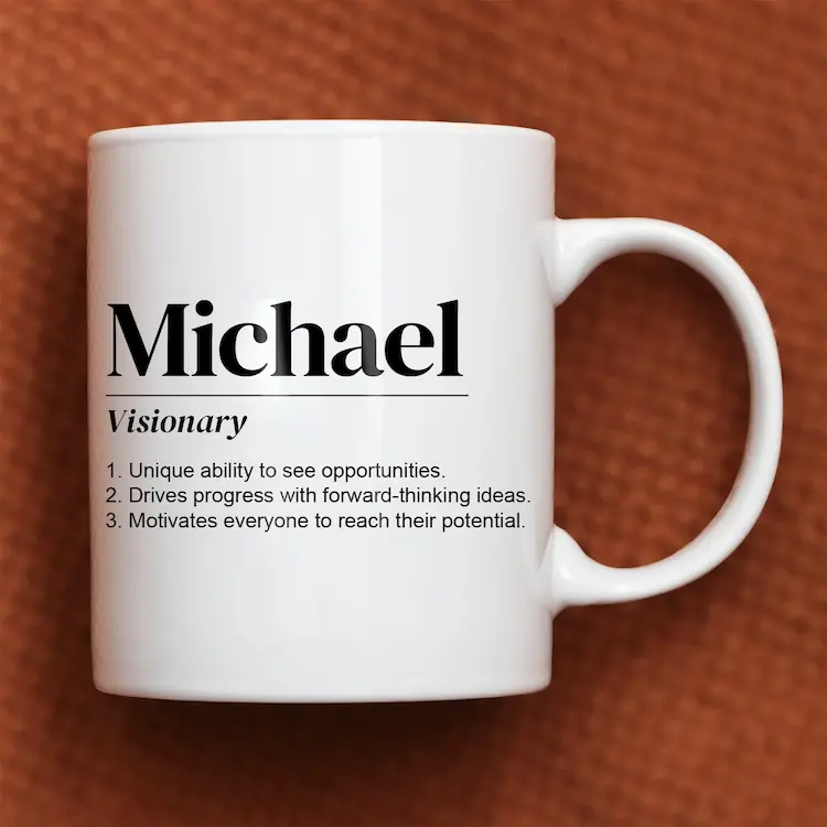 Name, Adjective, Qualities Mug