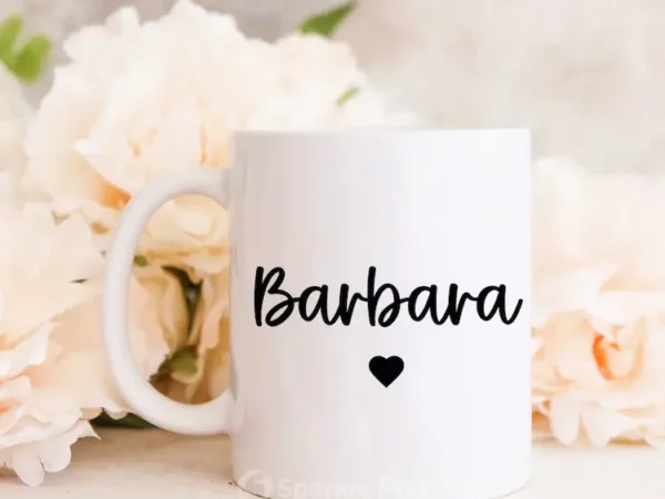 Personalised Name With Heart Mug - Sparkle Pod