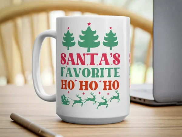Santa's Favourite Coffee Mug 15oz Sparkle Pod