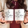 Birth Month Flower Prints Mug, Custom Birth Month Mug Mug For Women Birthday, Custom Flower Mug, Custom Birth Flower For Her On Mother's Day