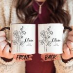 Birth Month Flower Prints Mug, Custom Birth Month Mug Mug For Women Birthday, Custom Flower Mug, Custom Birth Flower For Her On Mother's Day