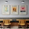 Set of 6 Cocktail Prints, Bar Cart Prints, Classic Cocktail Wall Art, Minimalist Alcohol Prints, Retro Wall Art, Minimalist Wall Art