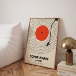 Custom Song Lyrics Print, Personalized Music Poster, Customizable Music Gift, Vinyl Lyric Poster, Wedding Anniversary Gift - Optional Frame