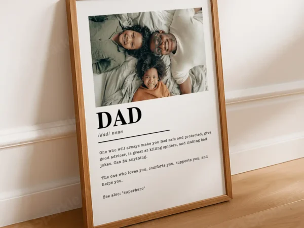 Dad Definition Personalised Wall Frame - Sparkle Pod