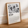 Dad Photo Collage Personalised Wall Frame -Sparkle Pod