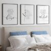 Christian Wall Art, Bible Verse Quotes, Popular NIV Printables, Scripture Gallery Wall, Black and white Prints set of 6, Farmhouse Decor