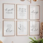 Set of 6 Bible Verse Verses Wall Art
