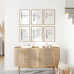 Set of 6 Bible Scriptures Wall Art Office