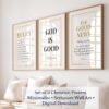 Set of 3 Bible Verse Christian Wall Art
