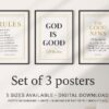 Set of 3 Bible Verse Christian Wall Art