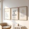 Set of 3 Bible Verse Christian Wall Art