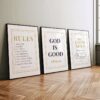 Set of 3 Bible Verse Christian Wall Art
