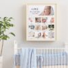 First Year Photo Collage Template | 12 Month Photo Collage | 1st Birthday Collage | Baby Photo Poster | Minimal Milestone Poster |