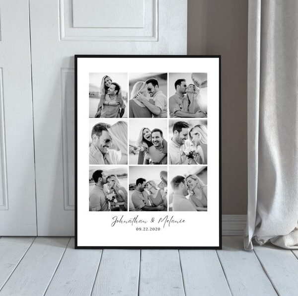 Personalised Photo Gift, Photo Collage, You and Me Photo Collage, Anniversary Gift.