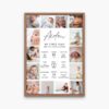 First Birthday Milestone Sign, 1st Birthday Milestone Poster, 1st Birthday Photo Collage Sign, Editable One Year Baby Photos Milestone Board