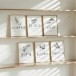 Set of 6 Christian Wall Art Hebrew Names of God