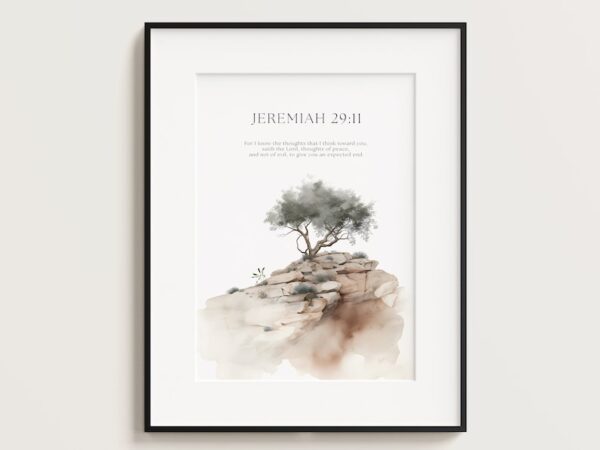 Set of 3 Bible Verse, Psalm 23 4, Jeremiah 29 11, Psalm 91 2, Jesus painting, Print, Jesus portrait, Jesus wall art, Inspirational quotes