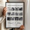Custom Anniversary Photo Collage Template, 1 Year Anniversary Gift, Personalized Gift for Boyfriend, Couples Polaroid Frame P459