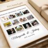 Custom Anniversary Photo Collage Template, 1 Year Anniversary Gift, Personalized Gift for Boyfriend, Couples Polaroid Frame P459