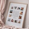 Custom Polaroid Photo Frame Anniversary Template, 1st Anniversary Gift, Valentines Day Gift, Personalized Picture Frame, Canva Template