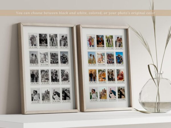 Personalized Polaroid Photo Frame Anniversary Template, Custom Anniversary Photo Frame, Gift for Boyfriend or Girlfriend, Valentines Gift
