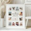 Anniversary Polaroid Collage Template, Custom Polaroid Photo Frame, 1st Anniversary Gift, Printable Anniversary Gift for Boyfriend, Canva