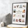 Anniversary Polaroid Collage Template, Custom Polaroid Photo Frame, 1st Anniversary Gift, Printable Anniversary Gift for Boyfriend, Canva