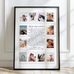 Custom Polaroid Photo Frame Anniversary Template, 1st Anniversary Gift, Valentines Day Gift, Personalized Picture Frame, Canva Template