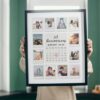 Anniversary Polaroid Collage Template, Custom Polaroid Photo Frame, 1st Anniversary Gift, Printable Anniversary Gift for Boyfriend, Canva