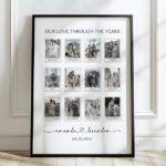 Custom Polaroid Photo Frame Anniversary Template, Anniversary Gift, Personalized Photo Frame, Anniversary Gift for Boyfriend, Couple Gift