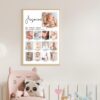 Milestone Birthday Sign, Printable Baby's First Year Poster Template, Baby 1st Birthday Milestone Board, 1st Birthday Photo Collage Sign