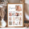 Milestone Birthday Sign, Printable Baby's First Year Poster Template, Baby 1st Birthday Milestone Board, 1st Birthday Photo Collage Sign