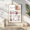Milestone Birthday Sign, Printable Baby's First Year Poster Template, Baby 1st Birthday Milestone Board, 1st Birthday Photo Collage Sign