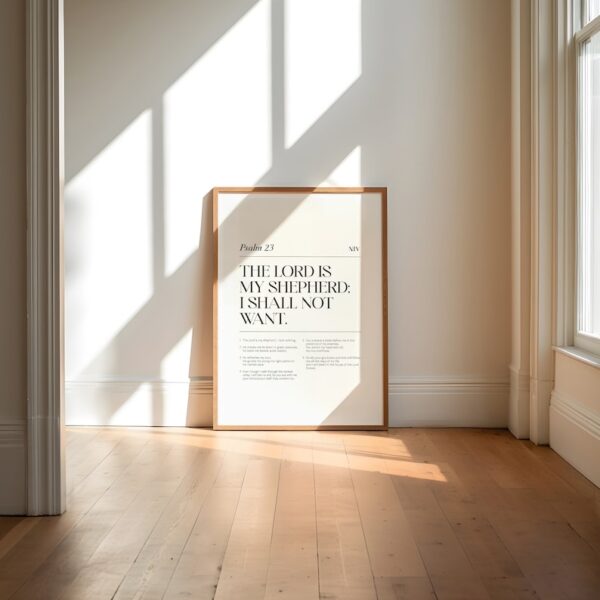 Psalm 23 Bible Chapter Wall Art, The Lord is my Shepherd.
