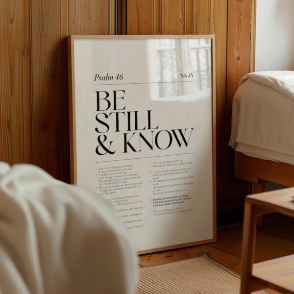 Psalm 46 Be Still Bible Chapter Wall Art