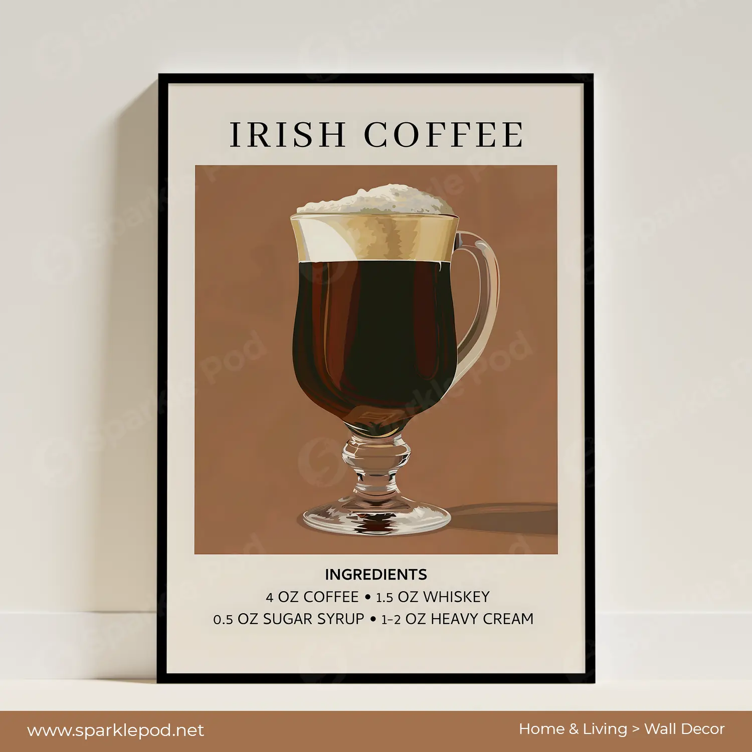 Irish Coffee Wall Art - Sparkle Pod