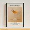 Manhattan Cocktail Wall Art Sparkle Pod